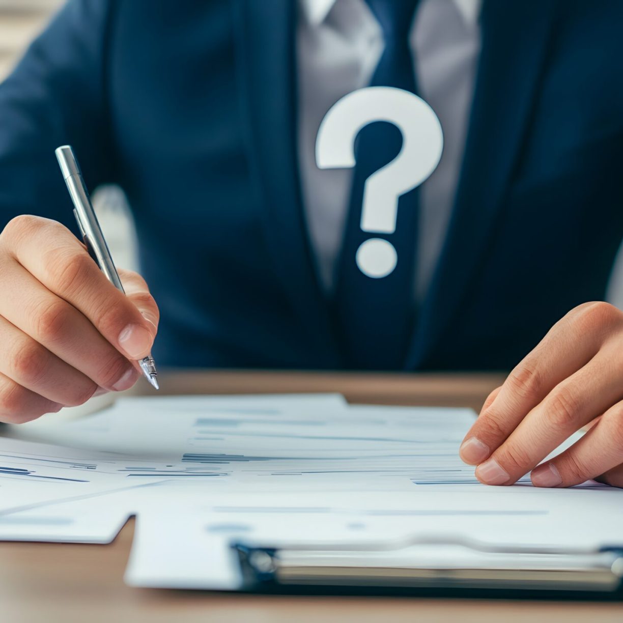 detective privé avec une Tenue professionnelle entrain d'analyser un dossier dans son bureau à montreal